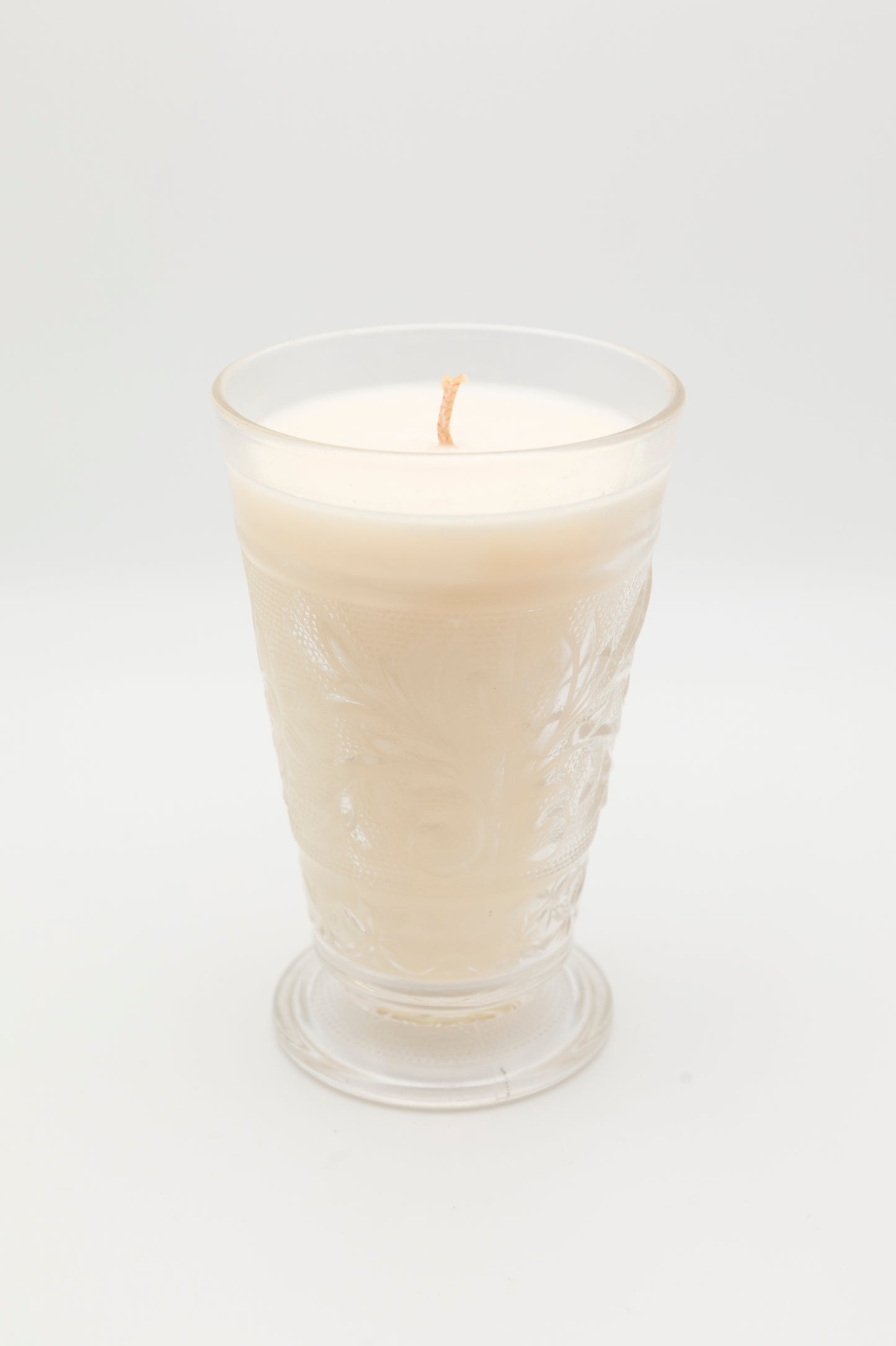 floral glass vessel