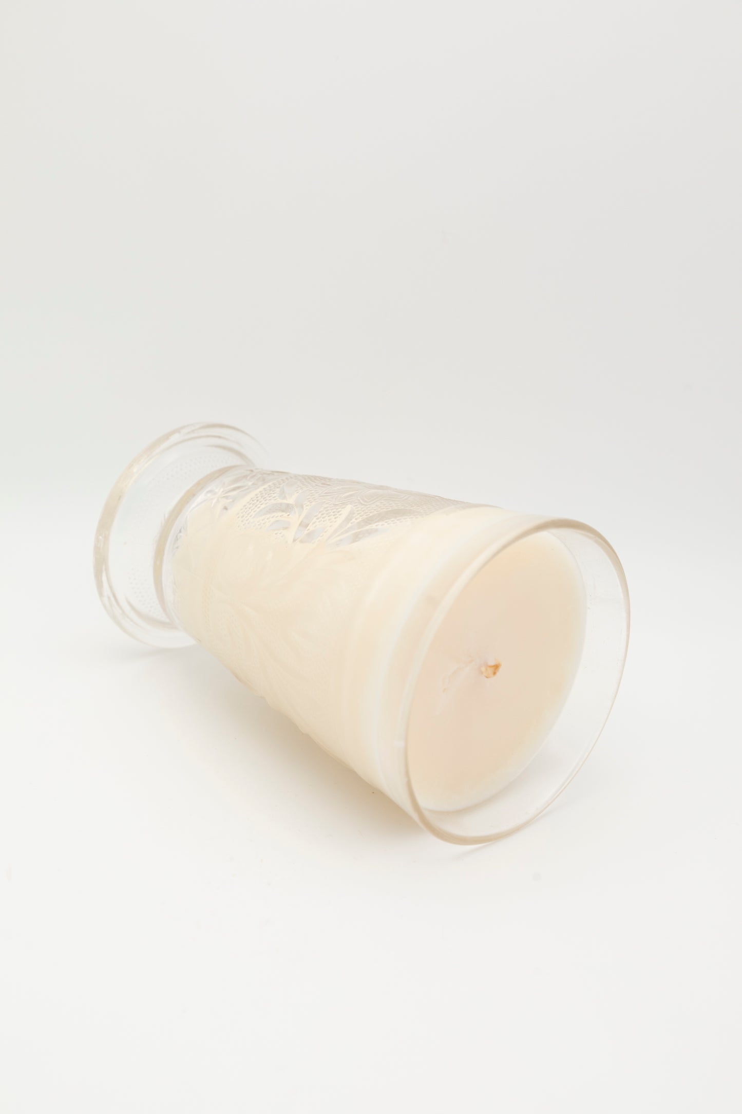 floral glass vessel