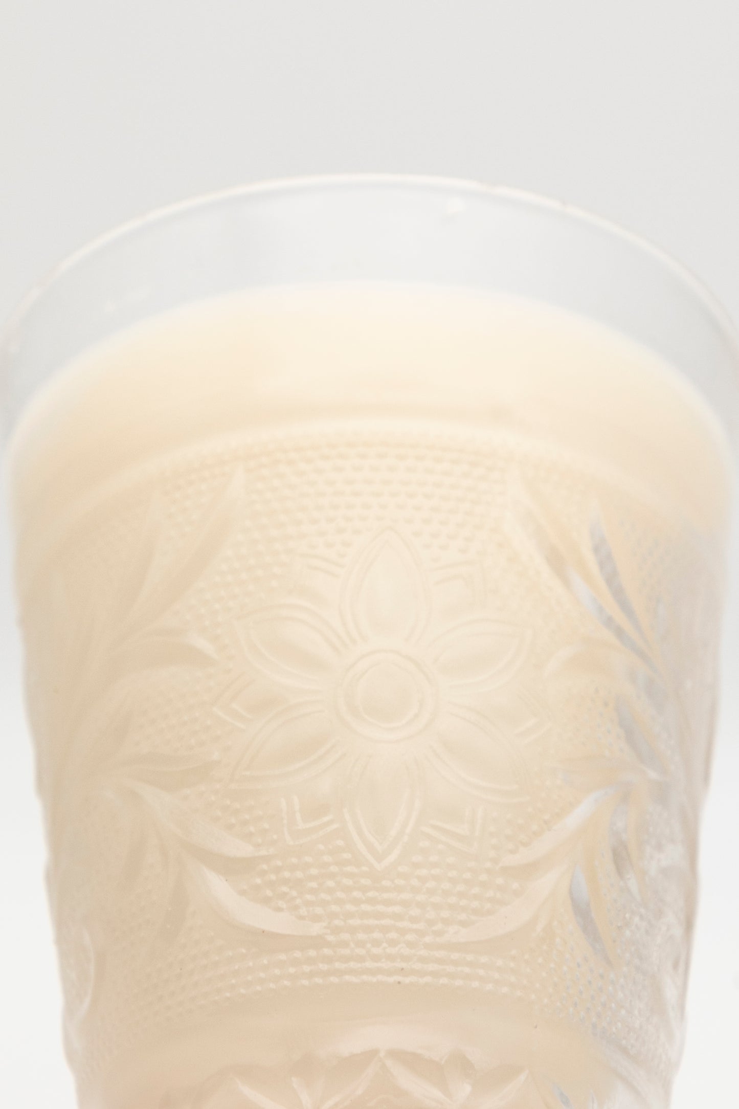 floral glass vessel