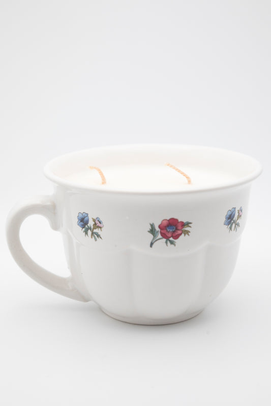 floral ceramic teacup