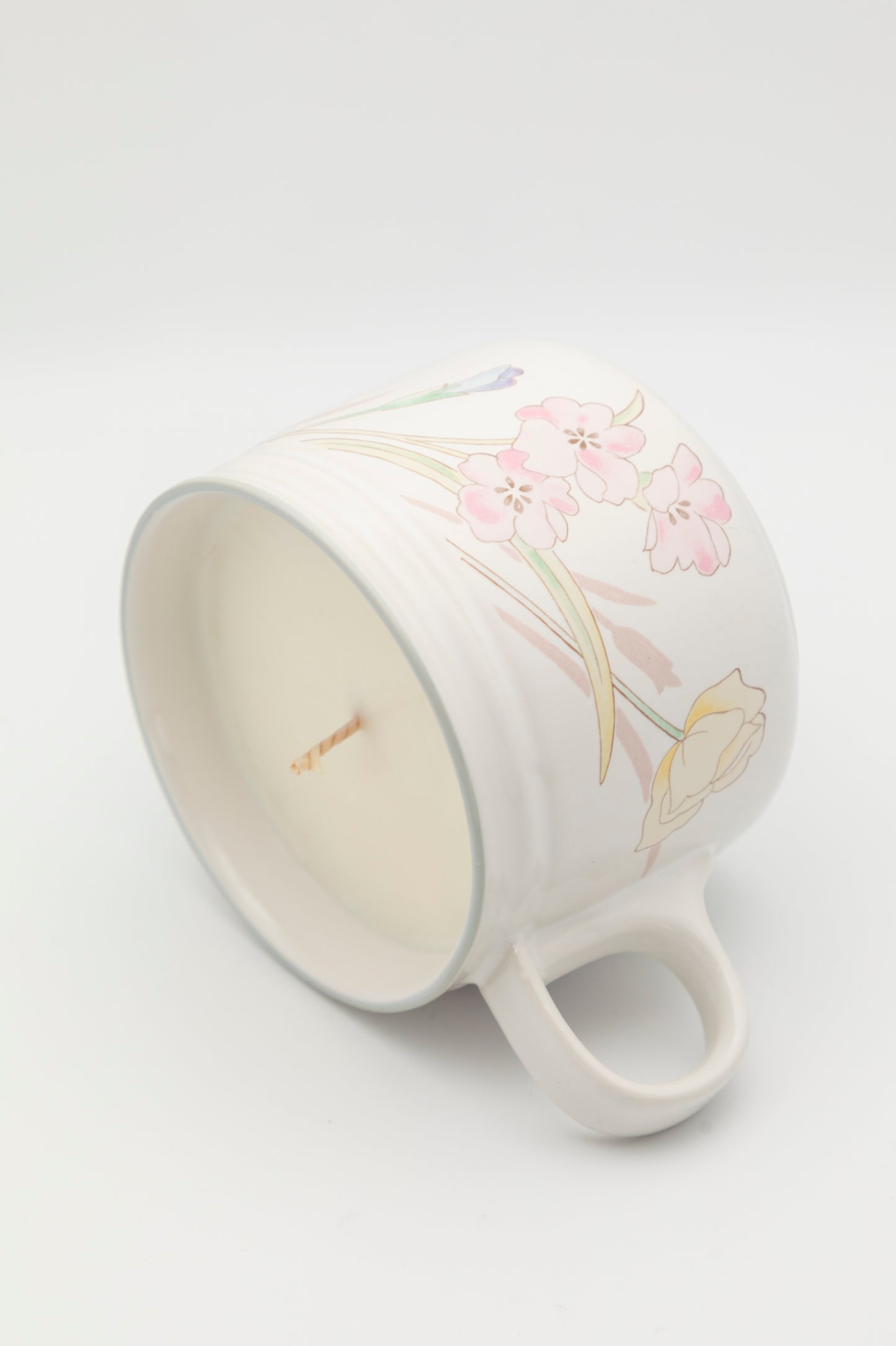 colored floral mug