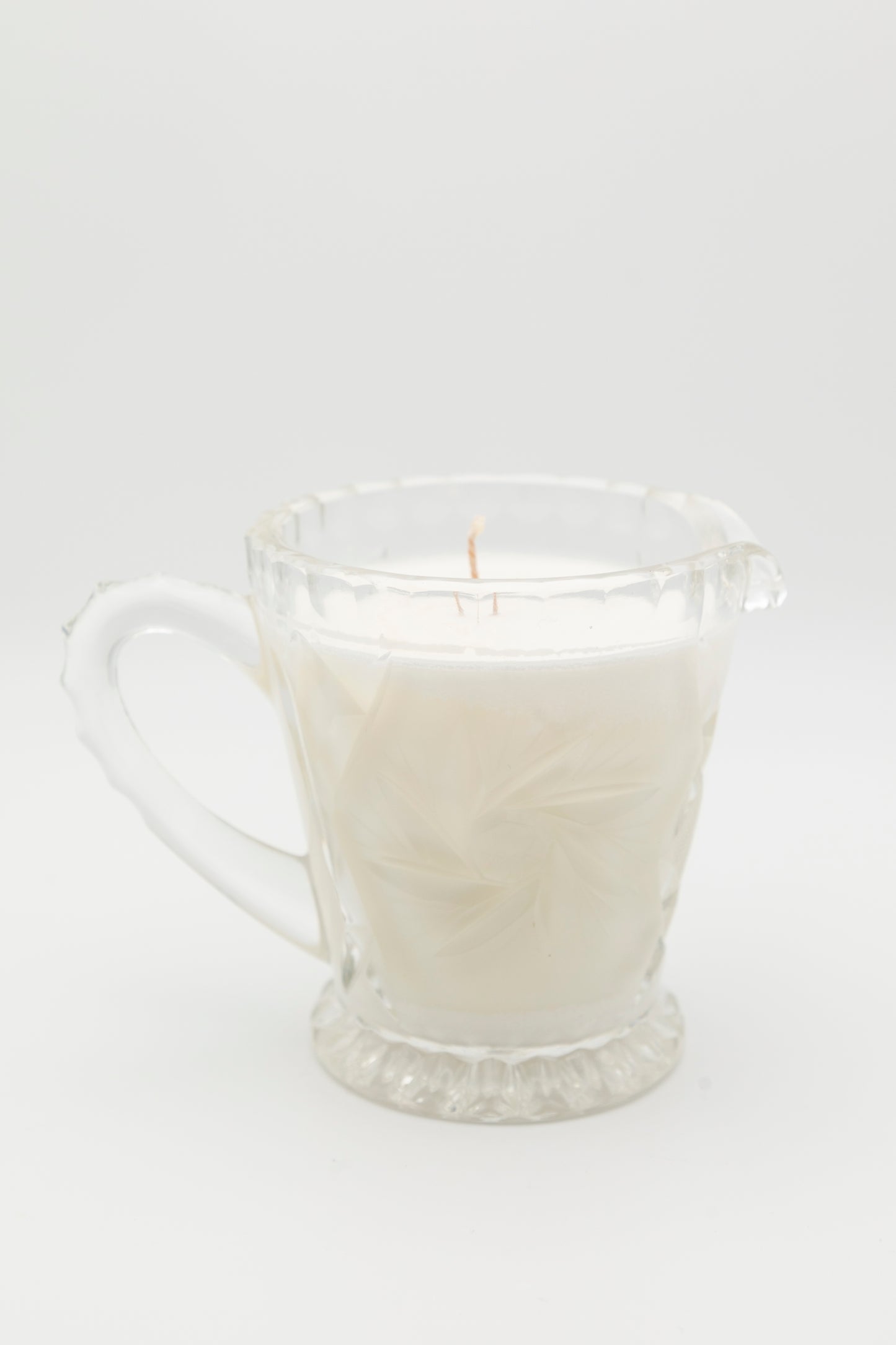 tall creamer with glass design