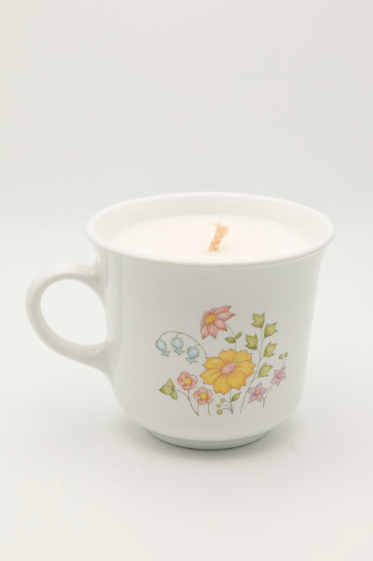 floral ceramic teacup