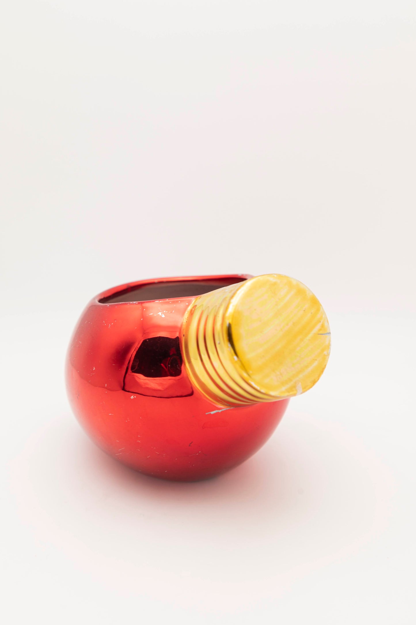 red ornament style vessel