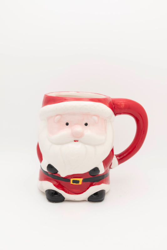 red santa mug