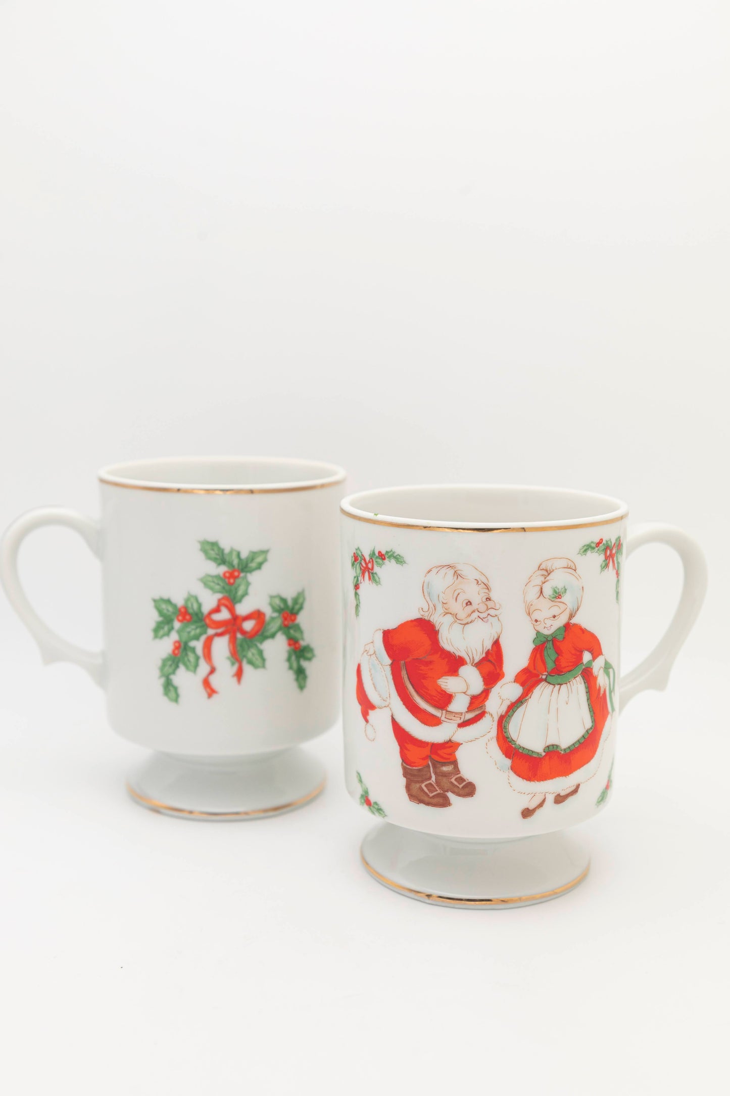 mr and mrs clause and mistletoe mug