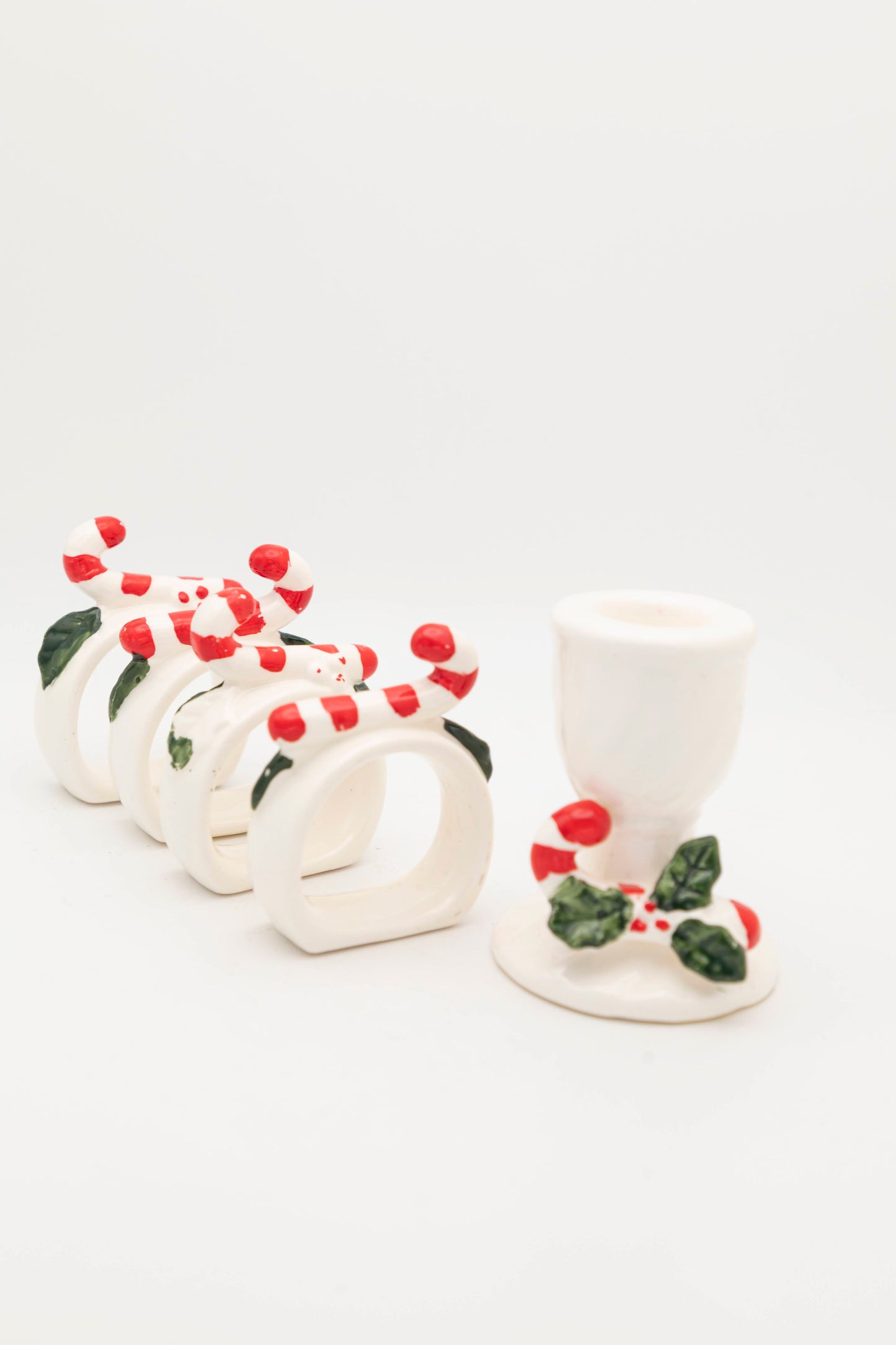 candy-cane decor set