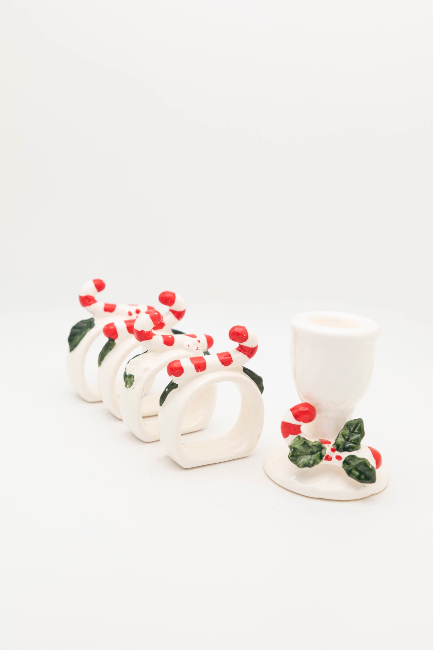 candy-cane decor set