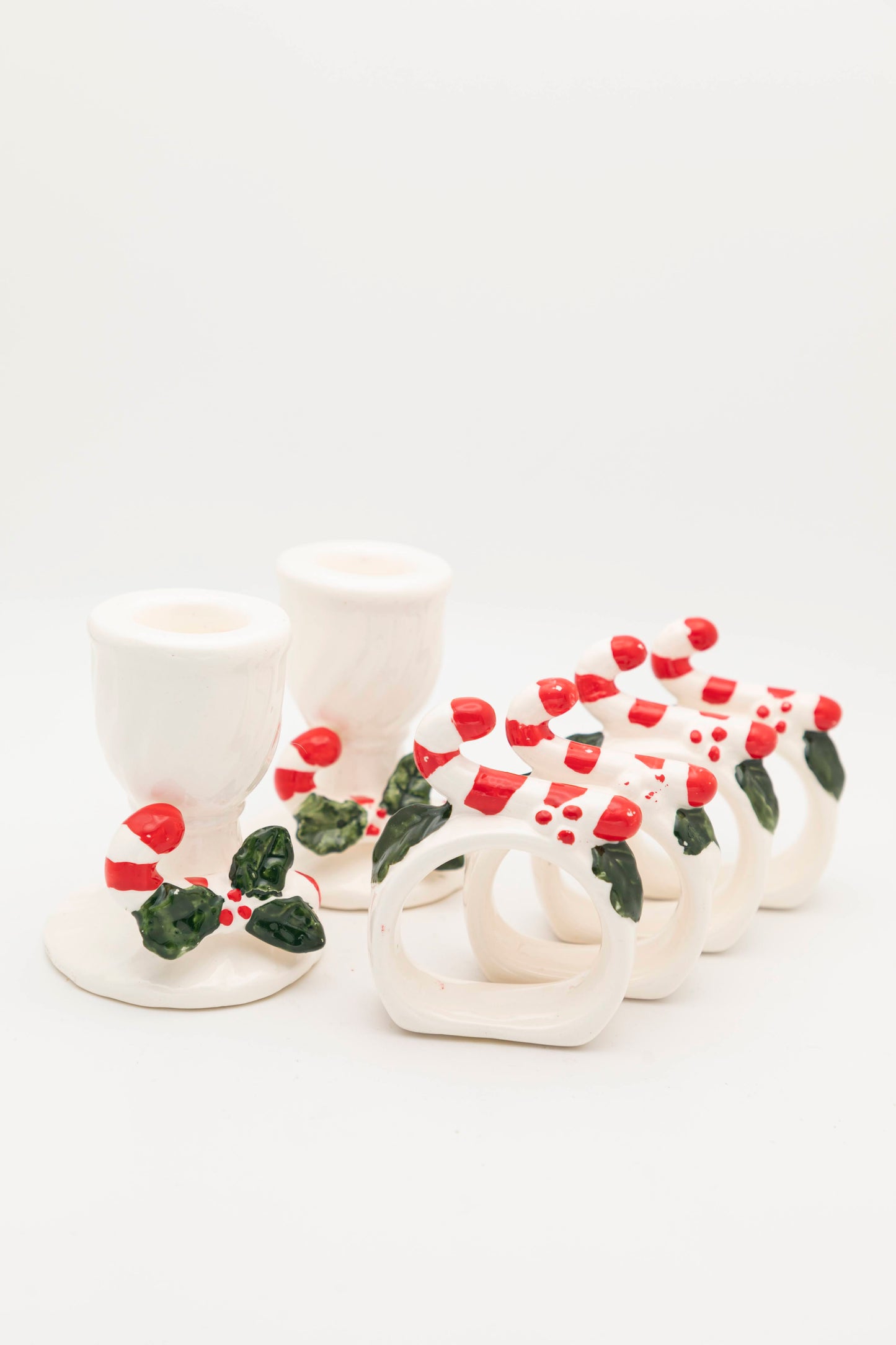 candy-cane decor set