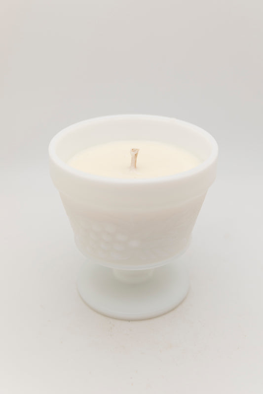 small milk glass vessel