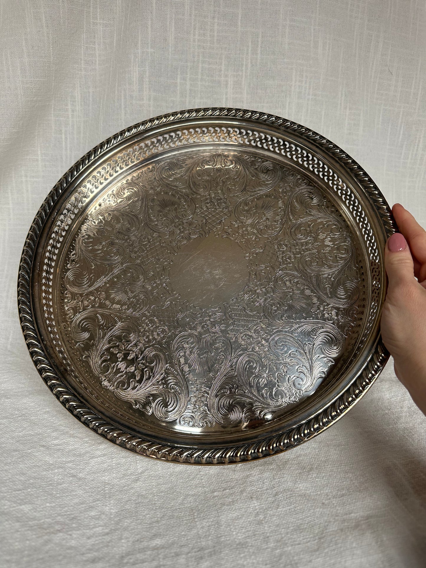 sterling silver serving tray